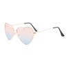 Retro metal marine glasses solar-powered heart-shaped, fashionable sunglasses heart shaped, 2023 collection