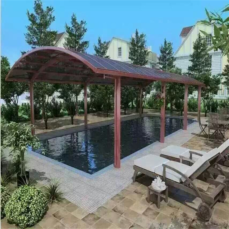 厂家供应湖蓝色PC耐力板透明PC板机场体育馆游乐场农建雨棚建材