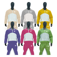 定制外贸潮款拼色半胸拉链风衣数码印运动防晒外套立领夹克印logo