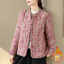 实拍现货中国风老布禅意加棉加厚棉衣外套女冬季汉服棉麻棉袄上衣