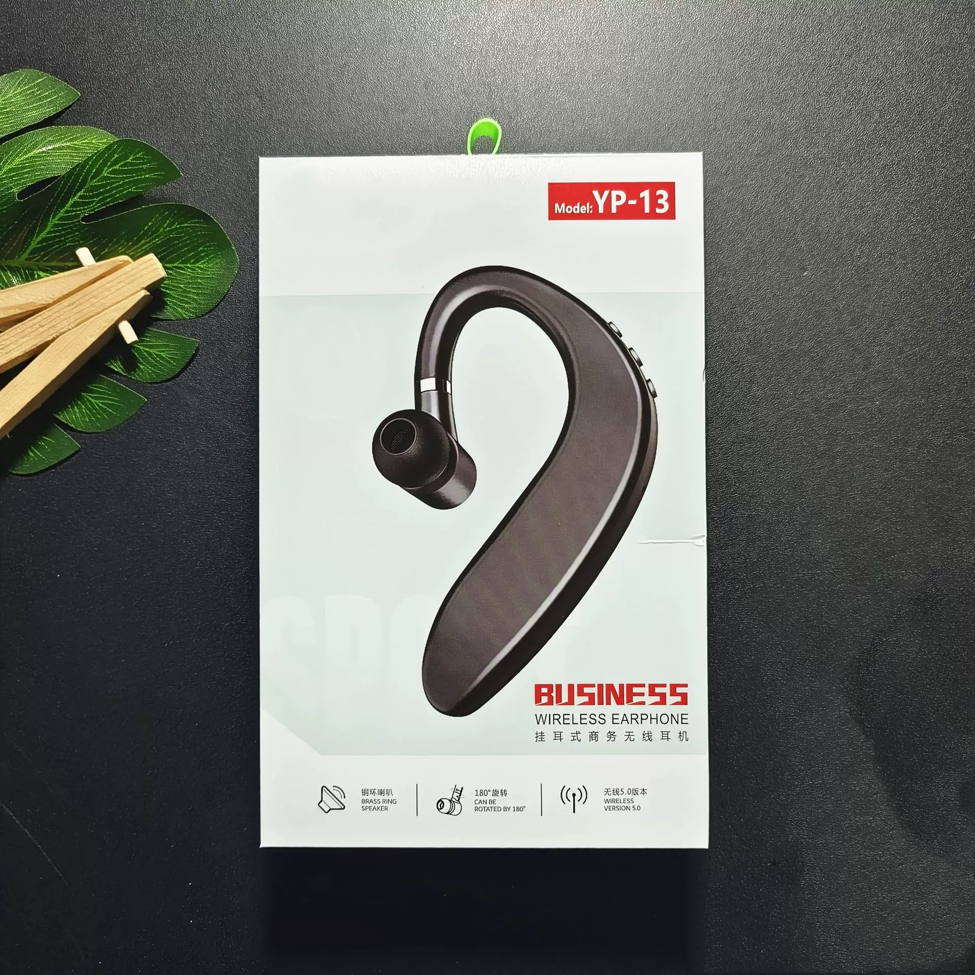 Беспроводная Bluetooth-гарнитура Одно ухо 5,0 Спортивная Беговая гарнитура-вкладыши в режиме ожидания Деловая вращающаяся подвесная гарнитура