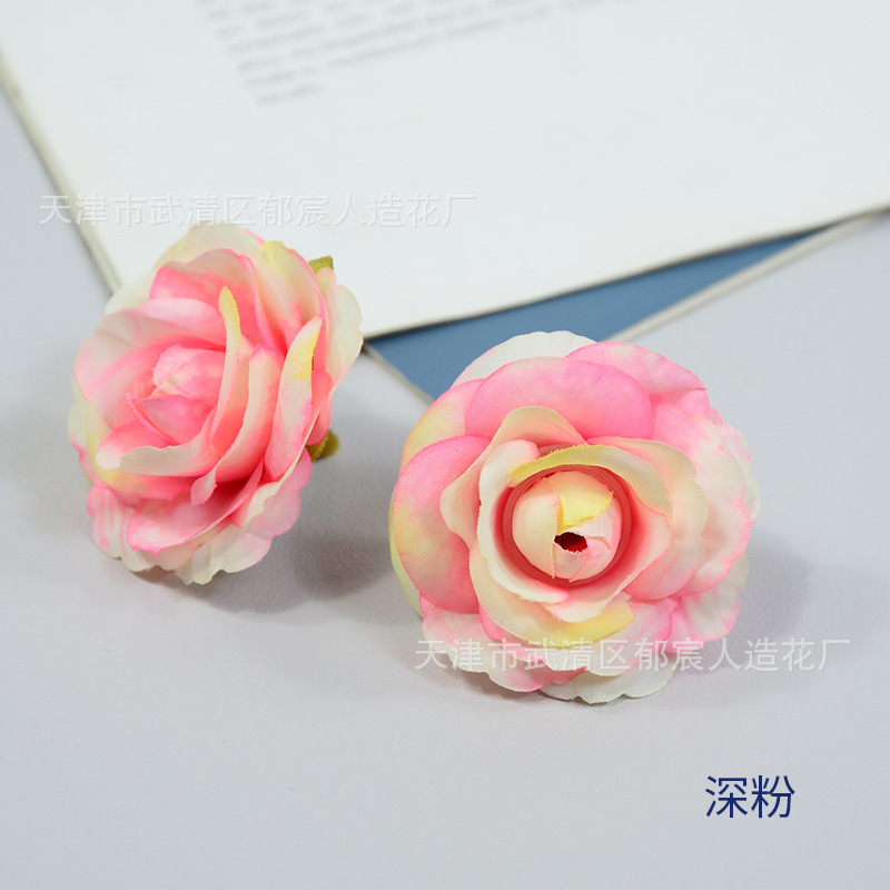 貴妃バラの花頭模造小バラの花ウェディングフラワーコンフェッショナル装飾シルクフラワー素材パックフラワーボックス卸売|undefined