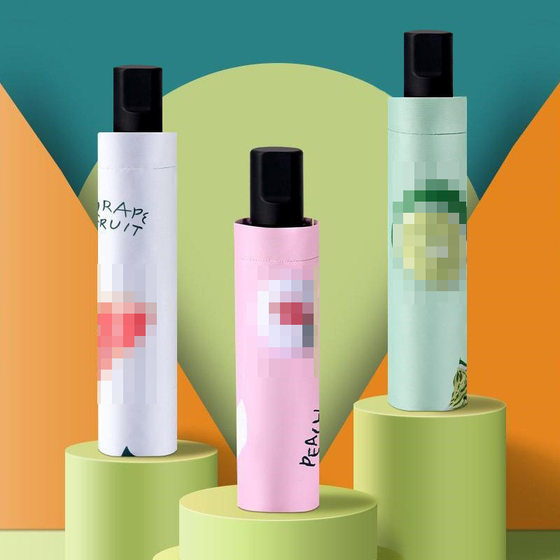 Fresh fruit umbrella student folding anti-ultraviolet sunscreen sunshade women's dual-use sun umbrella folding wholesale