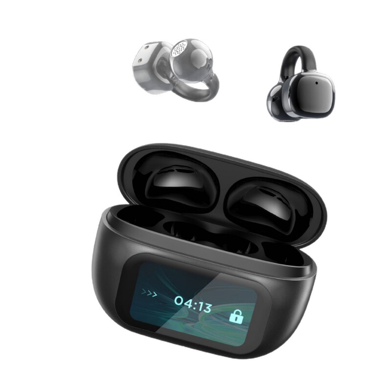 人気の Miniso イヤークリップ G08 翻訳ヘッドフォン クリップオンイヤー OWS オープン非インイヤーデジタルディスプレイタッチスクリーン Bluetooth ヘッドセット|undefined