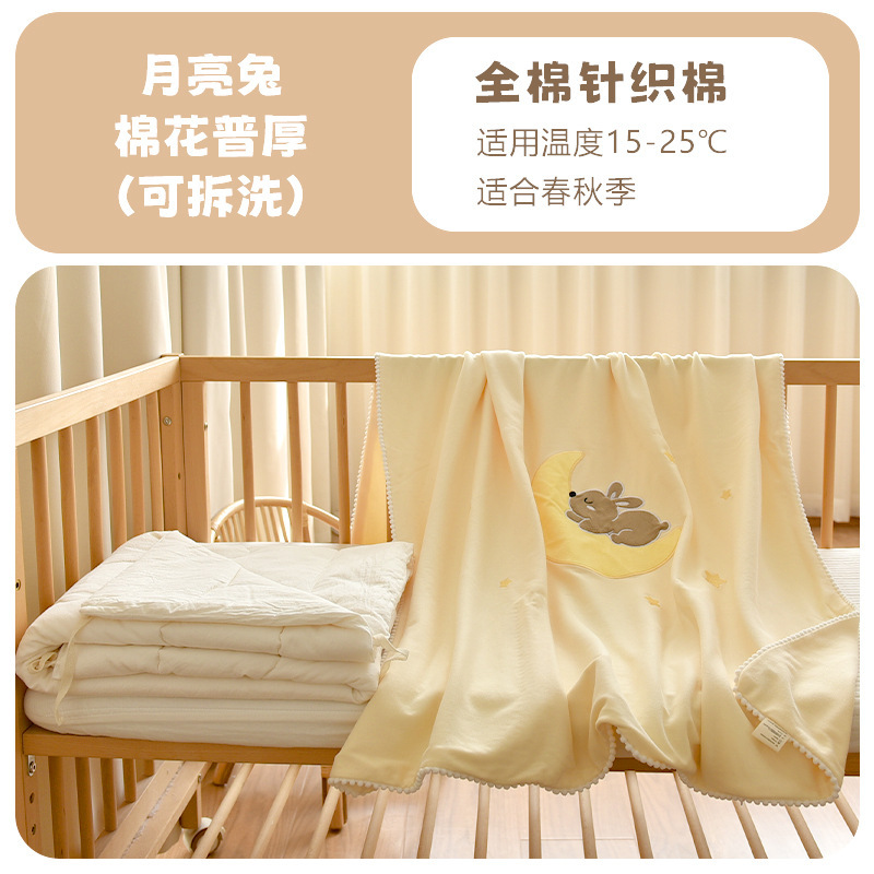 宝宝秋冬加厚盖被新生婴儿纯棉花被子幼儿园儿童午睡四季小被子|undefined