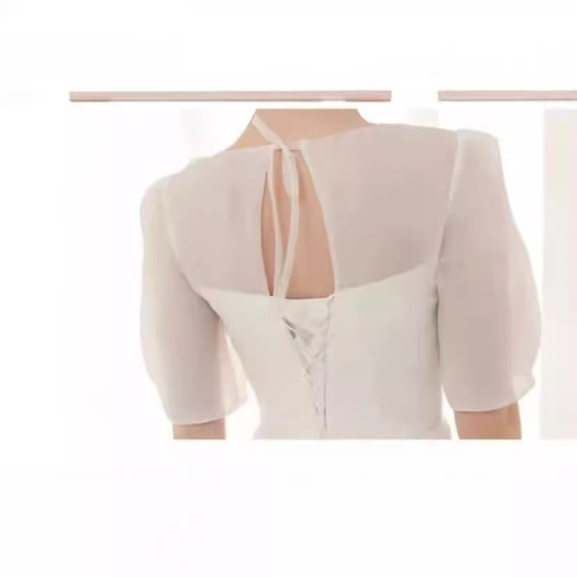 Vestido de novia de satén estilo francés, ligero, estilo vintage, novedad de verano 2026, venta al por mayor.