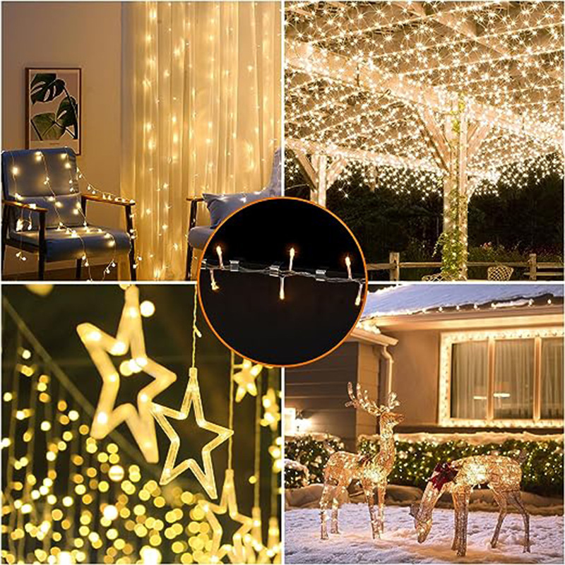 金属のクリスマスのイルミネーションのフックの屋外のイルミネーションのクリップ、クリスマスの装飾のランプのクリップは祝日のイルミネーションの装飾に適しています。|undefined