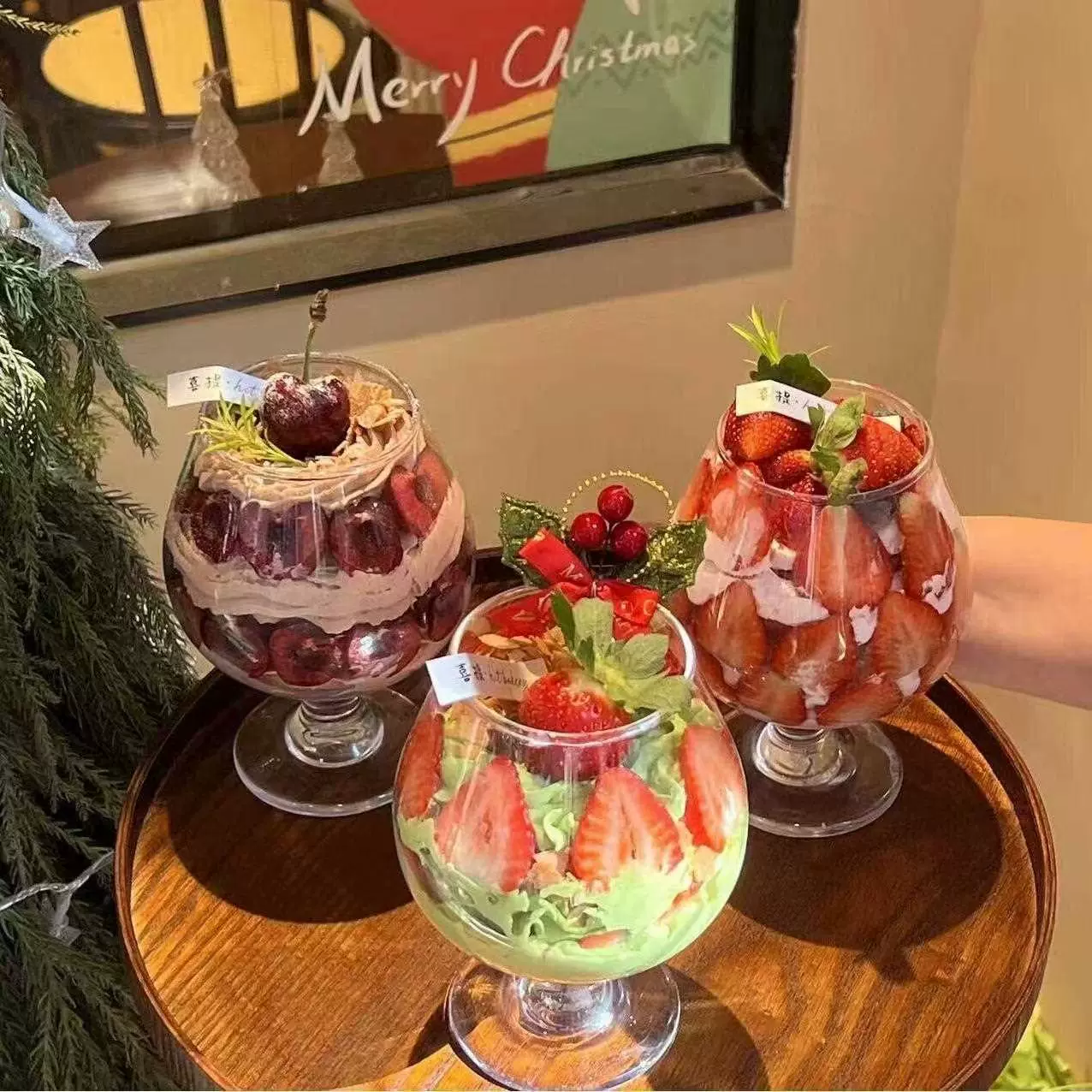 玻璃蛋糕杯白兰地杯酒杯多功能加厚耐用家用餐厅酒吧聚会高颜值杯