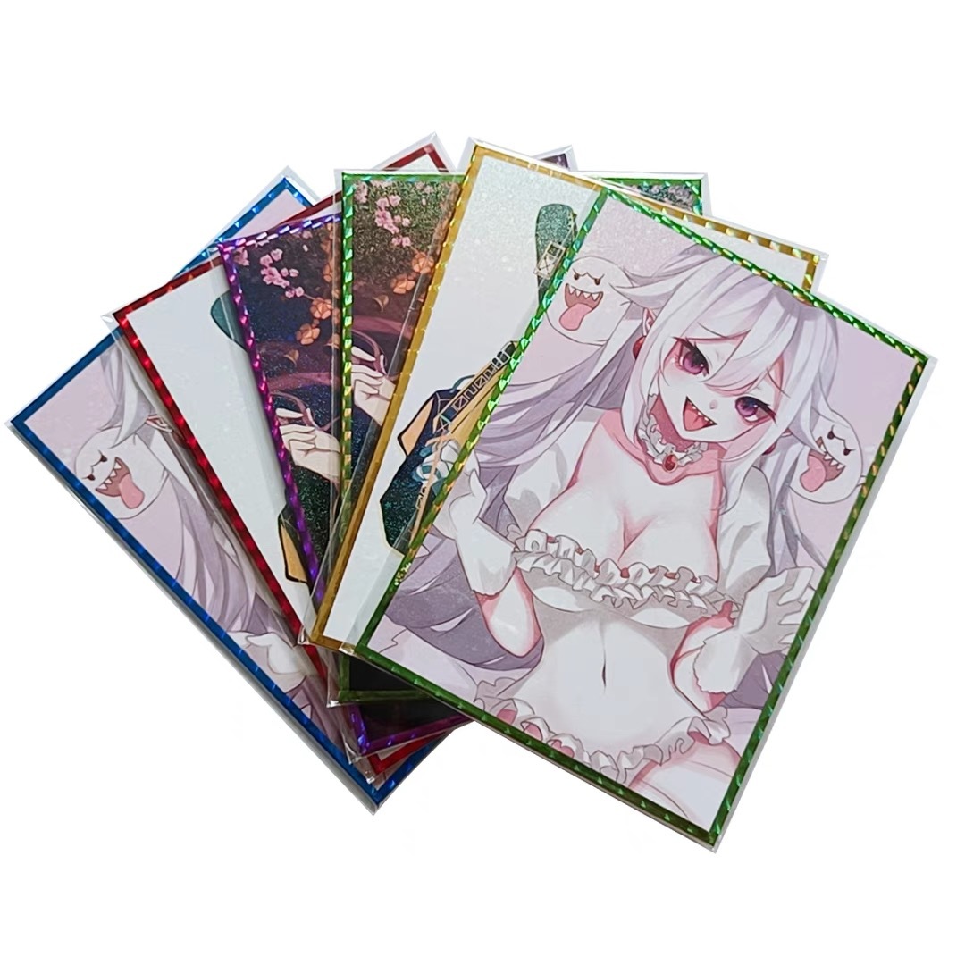 色纸动漫烫金印刷镭射亚克力双闪色纸签绘签名艺术板来图生产制作