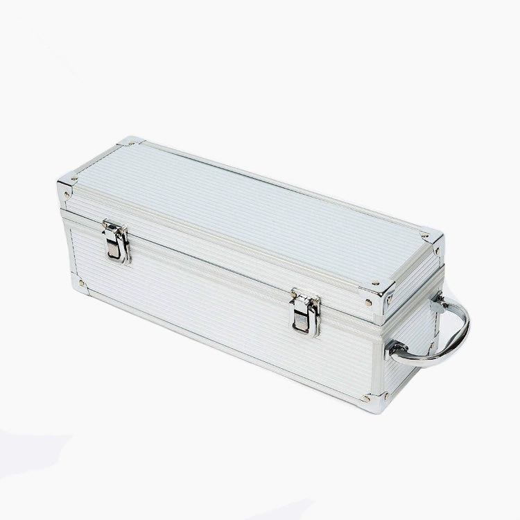 Производитель выпускает портативные одинарные коробки для вина из алюминиевого сплава, подарочные упаковочные коробки, портативные коробки для вина из алюминиевого сплава.