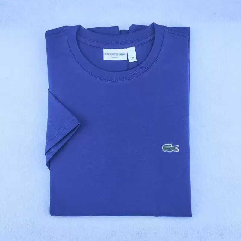 Foreign Trade Summer Pure Cotton T-Shirt Men's Short-Sleeved Round Neck Short-Sleeved T-Shirt Foreign Trade Casual Crocodile Casual Versatile Top