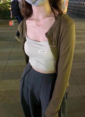 辣妹純欲風冰絲吊帶背心女帶胸墊夏季修身短款外穿內搭內衣