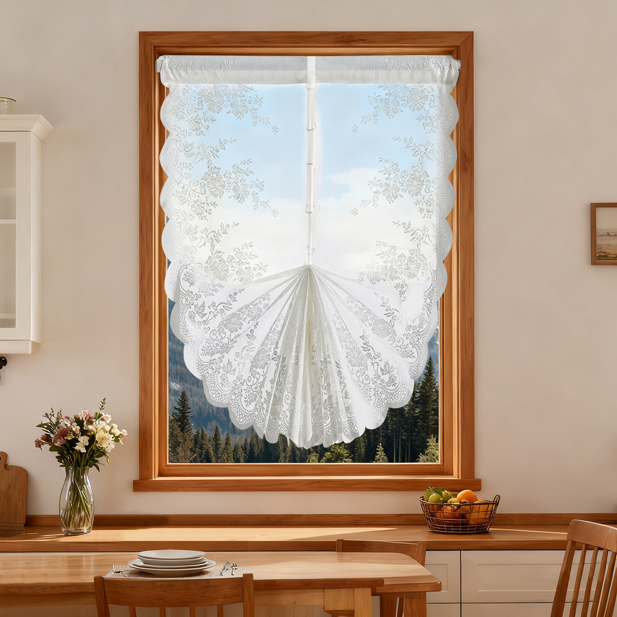 Amazon doble fila de flores cortinas