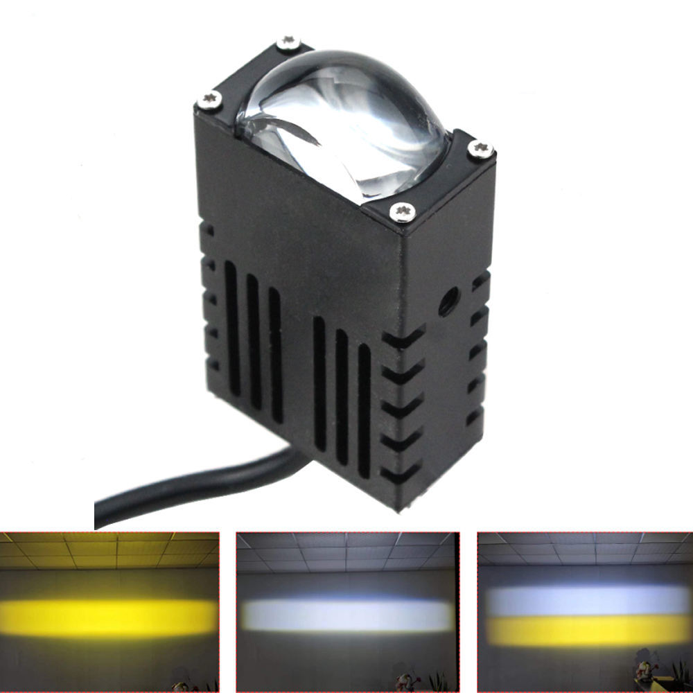 Car grille light middle grid light car led middle grid dual color spotlight motorcycle led spotlight car led headlight