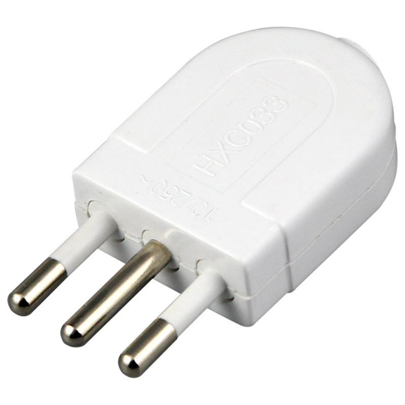 Italian standard fiberglass Italian Chile Uruguay male and female plug 3-hole socket three-round leg 16A Italian wiring plug