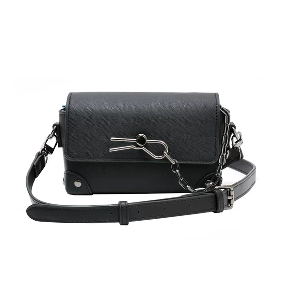 2026 New Men's Crossbody Bag, Solid Color Shoulder Bag, Men's Fashion Messenger Small Square Flap Bag, Versatile Shoulder Bag