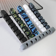 跨境热销桌面电脑线保护套简约收纳理线器充电线夹硅胶八孔绕线器