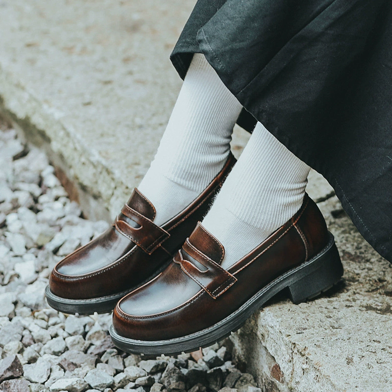 2021 Новые туфли без шнуровки JK форменная обувь Мягкая девушка в стиле преппи летние тонкие говяжьи сухожилия с мягкой подошвой ретро маленькие кожаные туфли для женщин