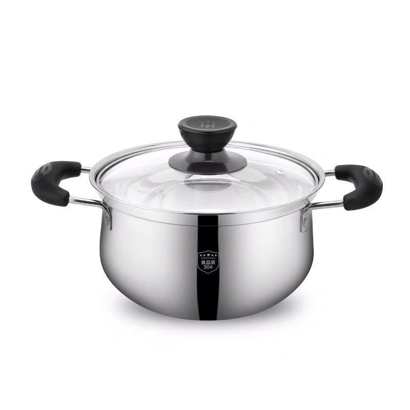 304 olla de leche pequeña de acero inoxidable para bebés, fideos para cocinar, fideos instantáneos, leche caliente, olla de sopa de leche casera Tang Xiang