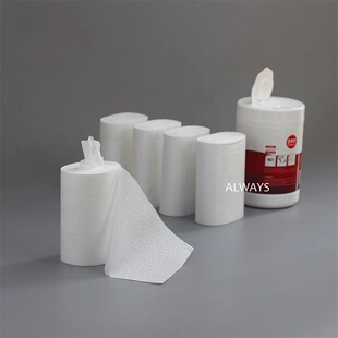 Medical Material Cleaning Cloth Melt-Blown Polypropylene 38g White Grain Spunlace Non-Woven Fabric Barrel Dry Towel Point Break Slitting