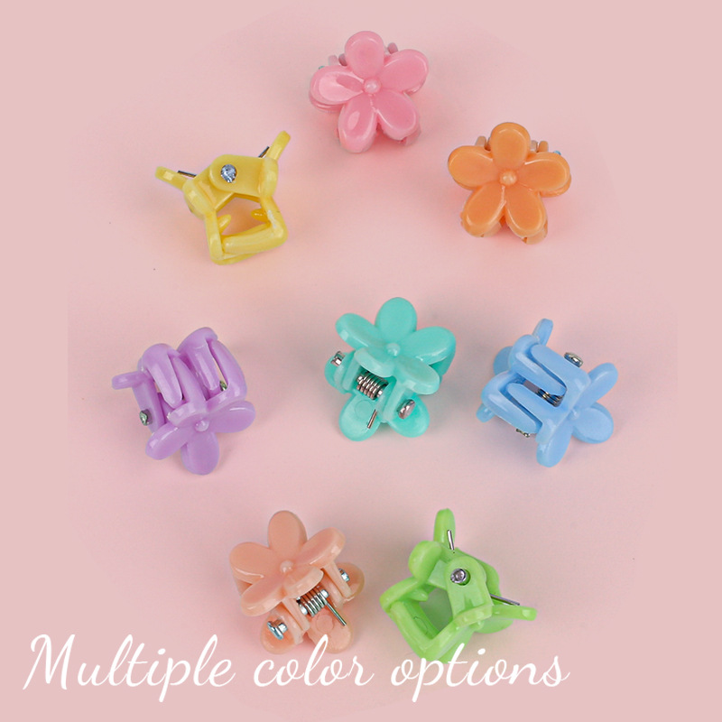 Candy Color Mini Small Grabber Kidsren's Flower Hairpin Versatile Broken Hair Side Clip Broken Hair Clip Baby Hair Accessories
