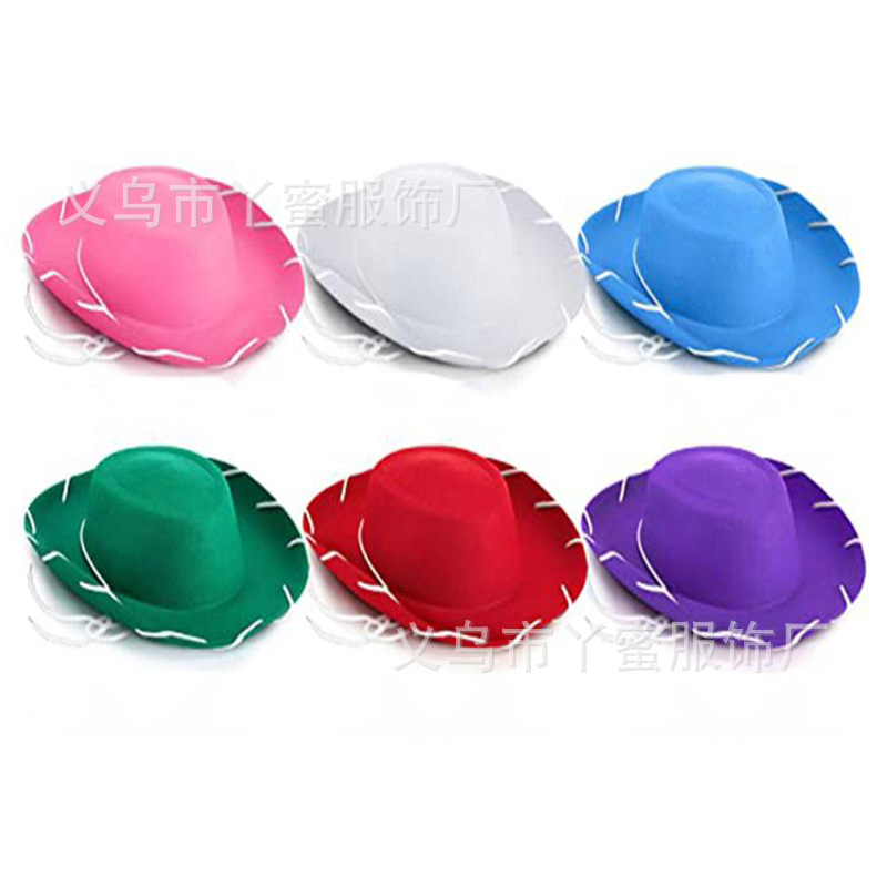 Amazon Manufacturer Western Wide-Brimmed Cowboy Hat Western Rope Cowboy Hat Dick Cowboy Colorful Cowboy Hat