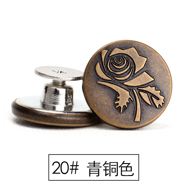 Botón de los pantalones vaqueros botón de la cintura ajustable desmontable modificación de la cintura artefacto redondo hebilla de metal pantalones fijos