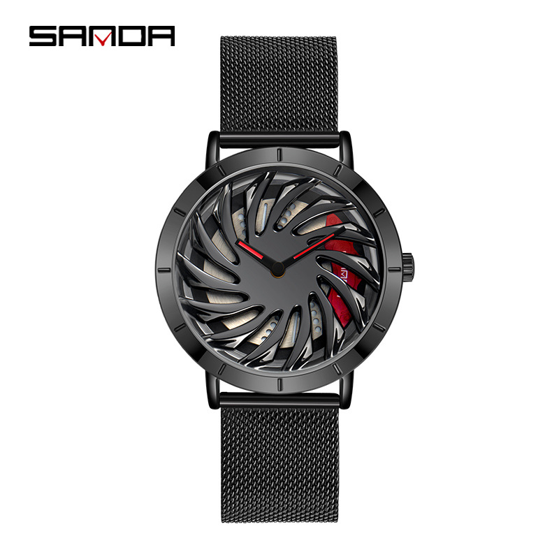 1056 메쉬 벨트 블랙