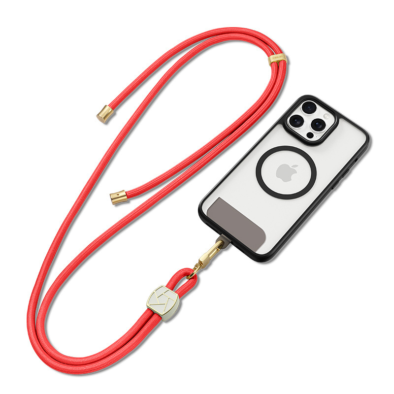 Cuatro hojas de hierba jardín trenzado cuerdas de teléfono móvil correa de aleación de aluminio cuello de cuello de cuello de cuello de teléfono móvil caso anti-perdida de cuerda lote