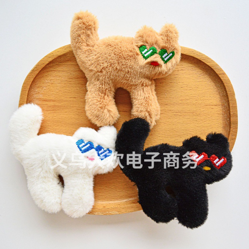 毛绒可爱卡通猫咪儿童服装袜子鞋子帽子配件搭配装饰DIY辅料配饰