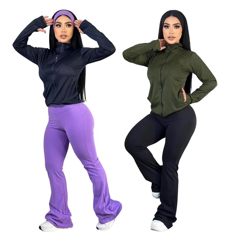 Hollow-Out Mesh Breathable Sports Jacket, Lightweight Sun-Protective Slim-Fit Zipper Top Q6375