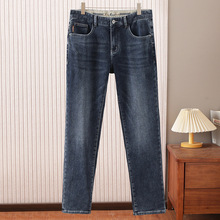 新款海撤柜水洗牛仔裤男秋冬季中腰直筒休闲微弹长裤子男裤3Y182