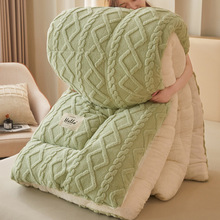 羊羔牛奶绒被子冬被棉被加厚保暖冬天宿舍单人学生冬季太空被芯褥