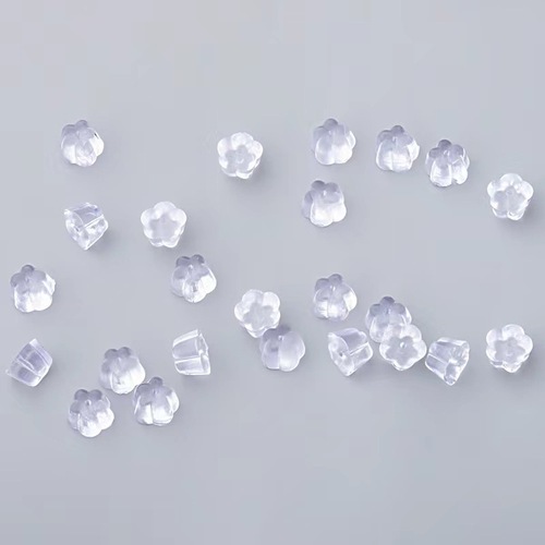 Silicone anti-falling ear plugs, transparent earrings, leather ear caps, earrings, ear buckle rubber plugs,  fit, anti-allergy