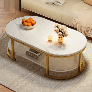 Coffee Table Living Room Household Small Apartment Simple Tea Table Modern Simple Rental House Tempered Glass Sofa Side Table