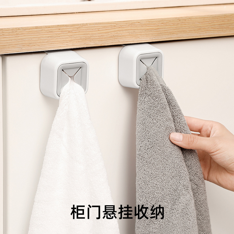 免打孔懸掛式毛巾塞廚房櫥櫃門抹布塞門背毛巾架洗碗巾掛架置物架