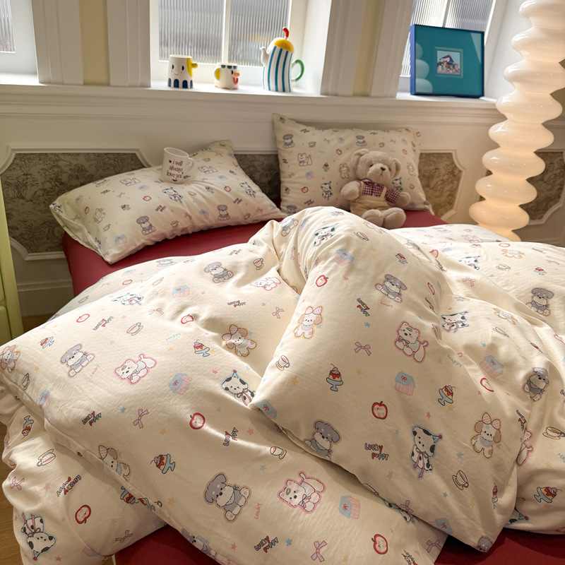 Duvet Cover Set Soft Breathable Hypoallergenic French Retro Style_voghion.com