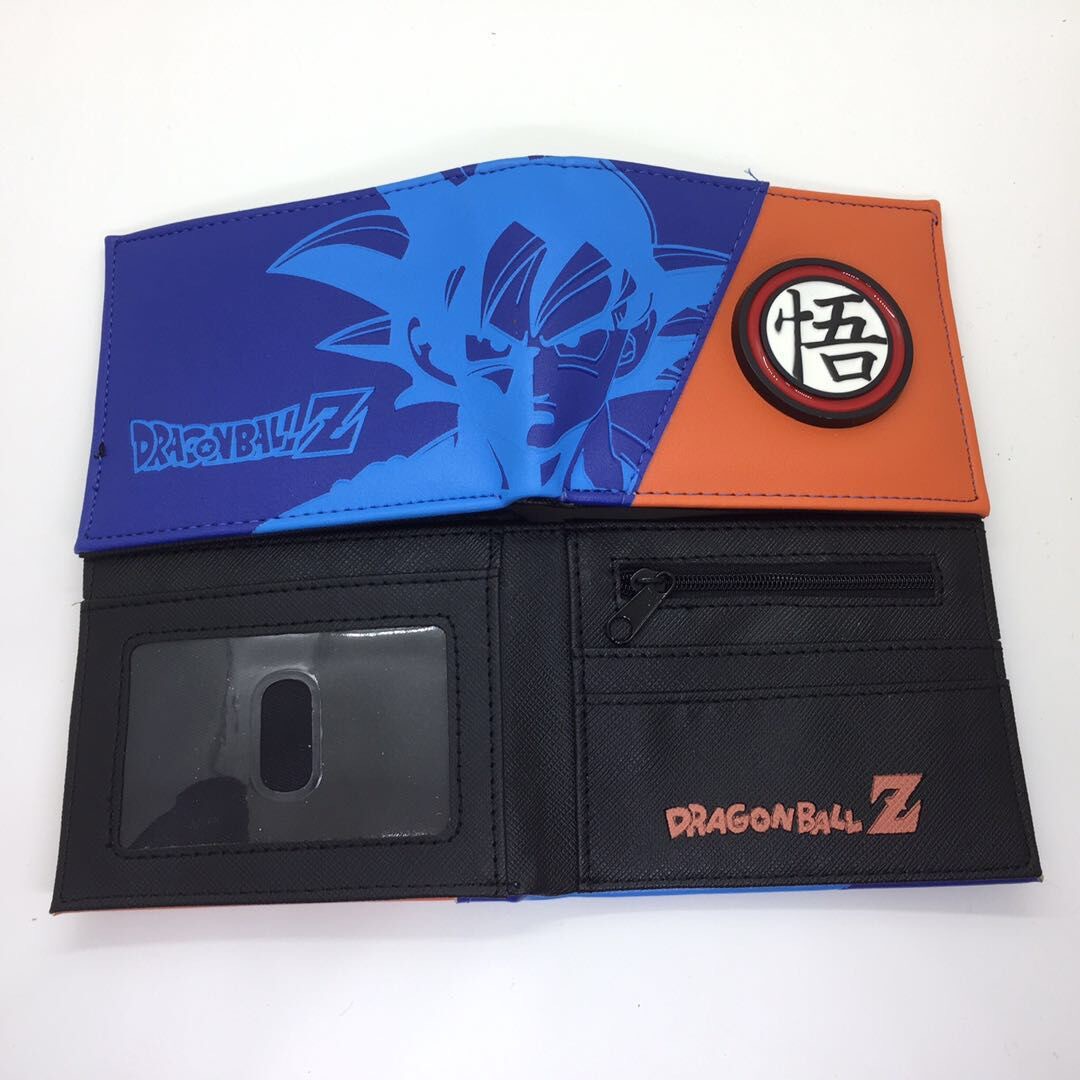 Anime nuevo Dragon Ball dragón Bola de silicona cartera tortuga Wu corto estudiante cartera masculina