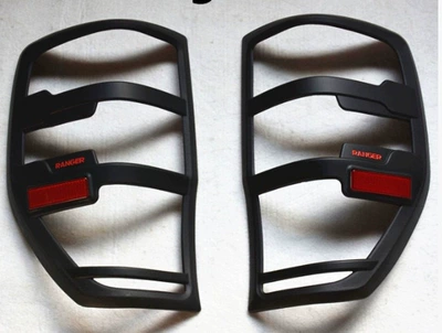 Suitable for Ford 2012-2016 Ranger Rear Light Cover Abs Electroplated Exterior Parts Modified Tail Light Frame T6-8 (Light frame) - with-logo