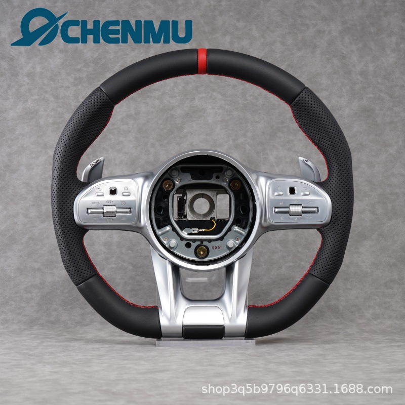 Suitable for modification of Mercedes-Benz old models BCEG-class CLA CLE GLA GLC GLE with 809 full-leather red label steering wheel