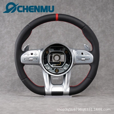 Suitable for modification of Mercedes-Benz old models BCEG-class CLA CLE GLA GLC GLE with 809 full-leather red label steering wheel