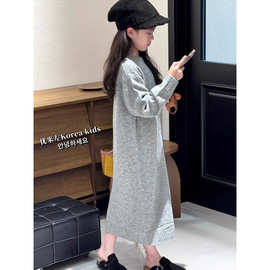 甜美森系慵懒童装女童连衣裙2026新款儿童秋季裙子女孩毛衣针织裙