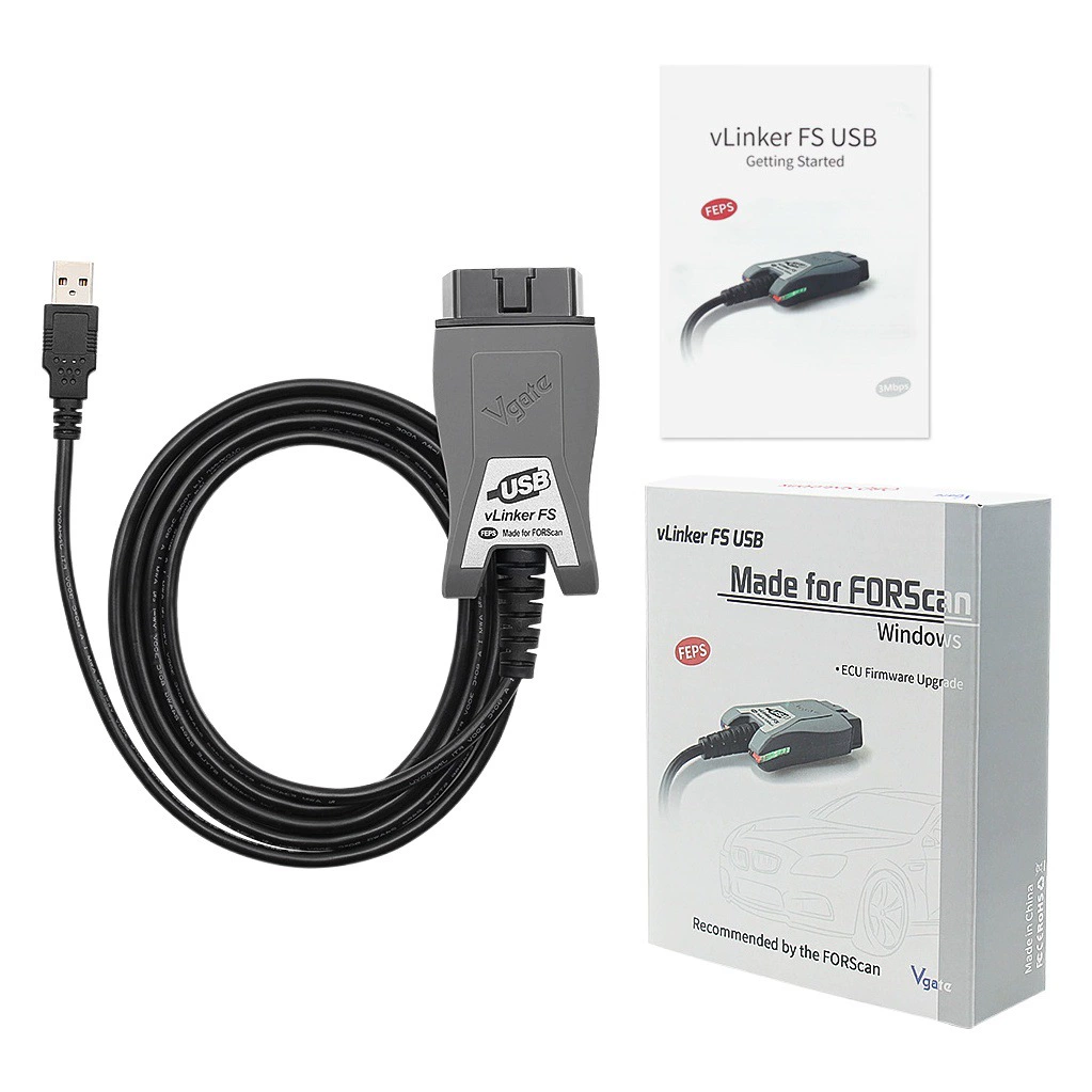 Vgate Vlinker FS ELM327 USB OBD2 автомобильный диаметр