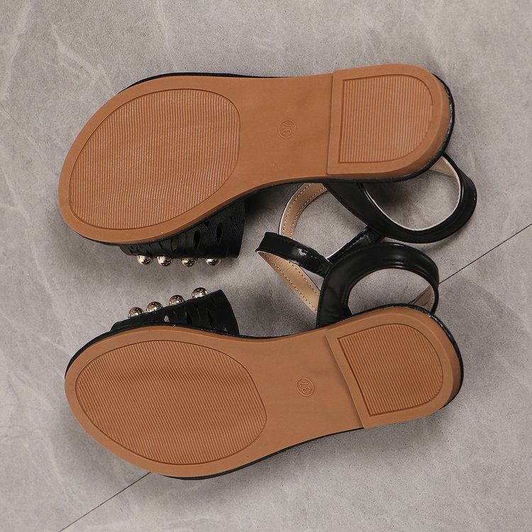 Women's Casual Solid Color Round Toe Flat Sandals display picture 14