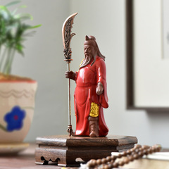 招財關公神像小號關羽陶瓷人物擺件客廳酒櫃辦公室桌麵茶桌台擺件