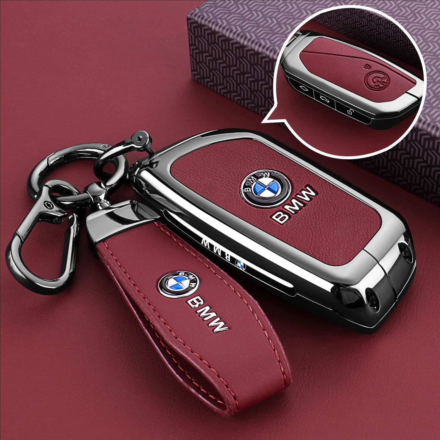 Suitable for 25 Bmw 5 Series Key Covers 530Li/525Li Bag 7 Series 3 Series New X1/I5/X7 Shell Bmw Buckle