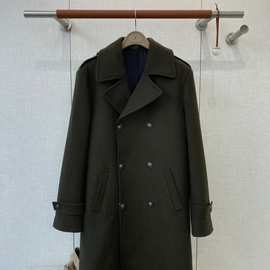 LP男士Loro高端  羊绒混纺双排扣后开叉中长大衣  触感柔软细腻