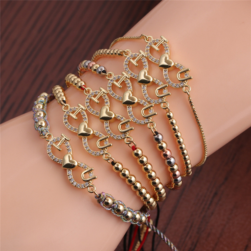 Pulsera Ajustable Infinita De Corazón Dorado De Moda display picture 1