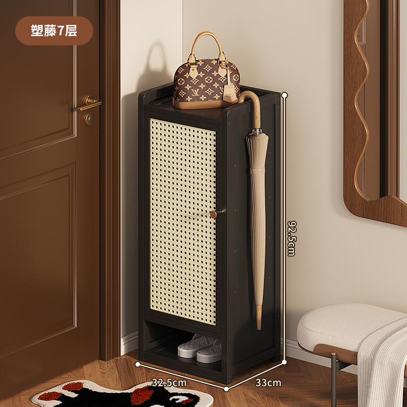 7겹 플라스틱 라탄-블랙 F258