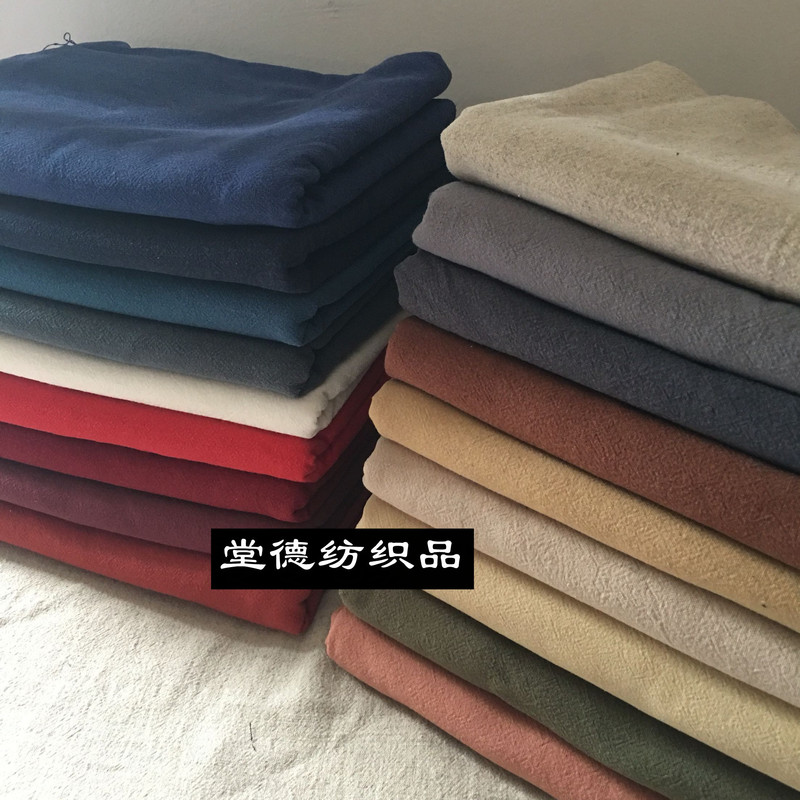 Solid Color Textured Washed Linen Wrinkled Cheongsam Shirt Dress Short Background Sand-Washed Cotton and Linen Fabric Solid Color Textured Washed Linen Wrinkled Cheongsam Shirt Dress Short Background Sand-Washed Cotton and Linen Fabric